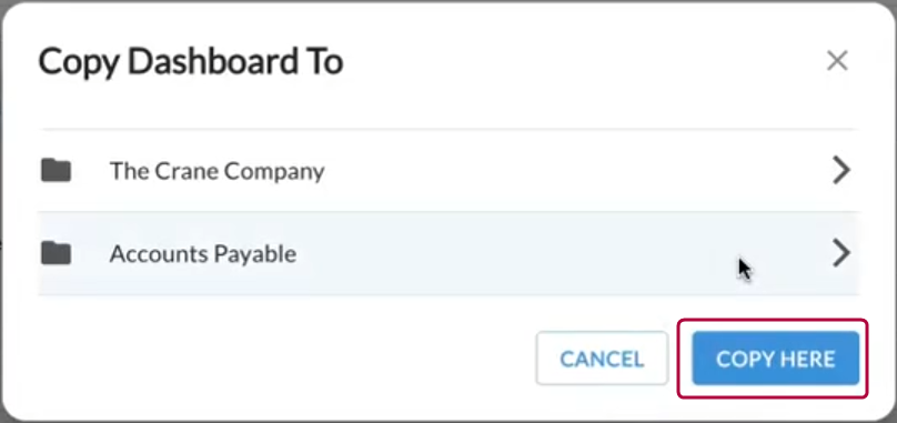 Folder selection window with Copy Here button.