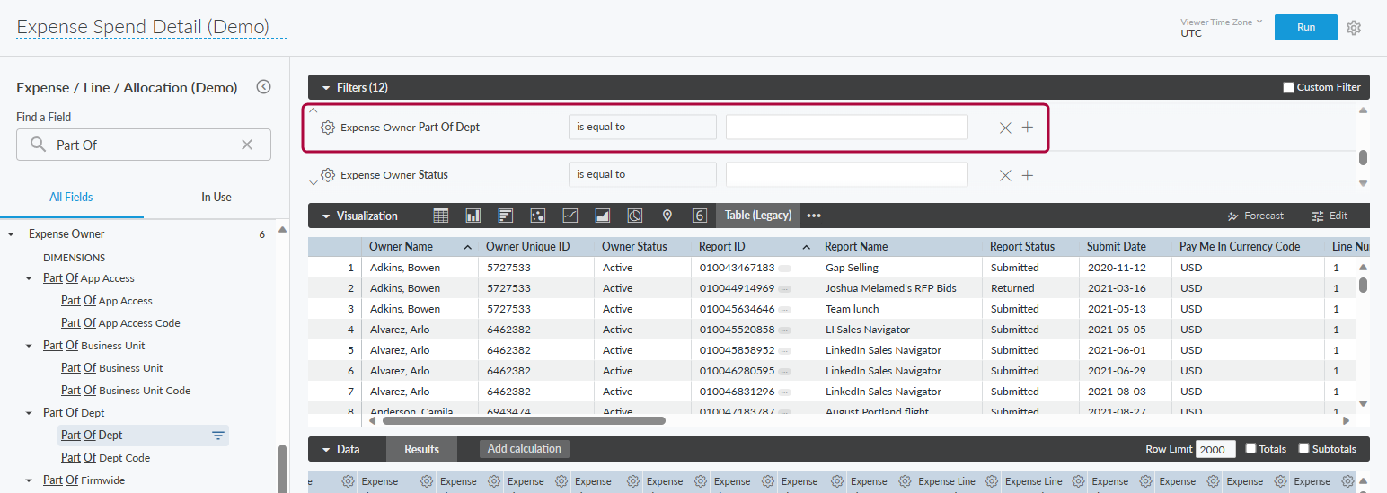 Filters section showing the newly added filter