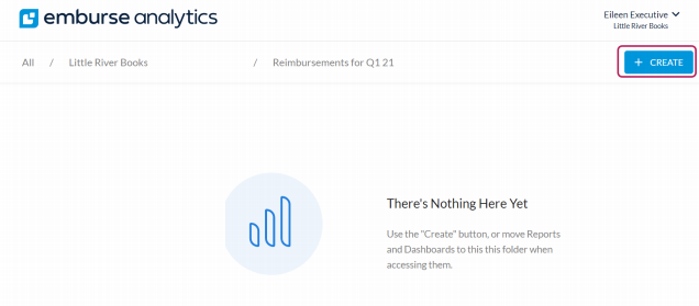 Create button in the upper right corner of the homepage.