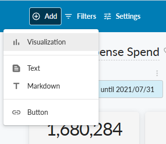 Add menu in the upper right with Visualization option