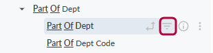 Field list showing Filter By Field funnel control
