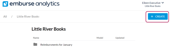 Create button in the upper right corner of the homepage.
