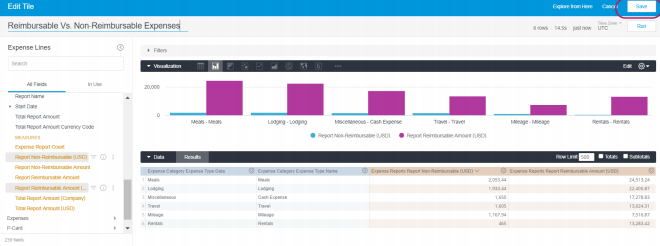 Save button used to add the tile to the dashboard.